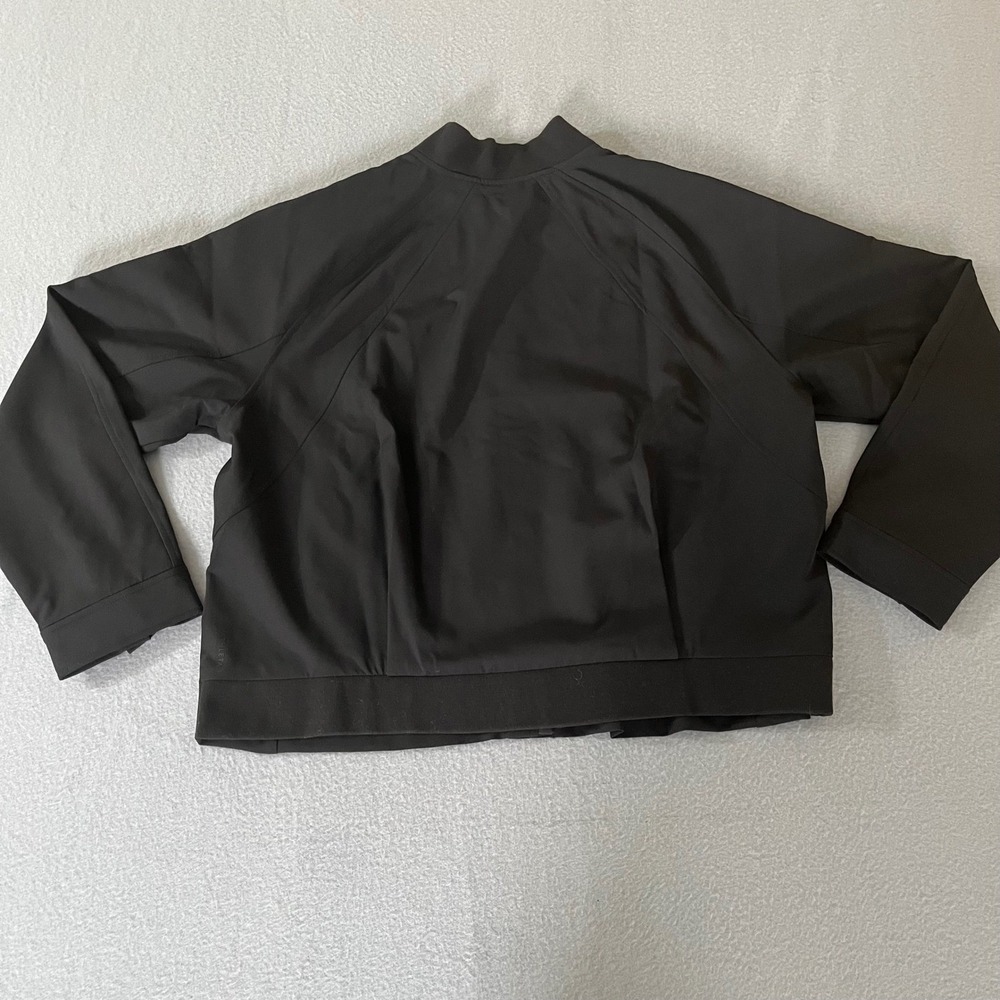 NWT Athleta Black endless Bomber Jacket Full Zip Women XL Lightweight Coat - Picture 10 of 12